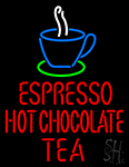 Espresso Hot Chocolate Tea Cup Neon Sign