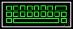 Green White Keyboard Series Neon Sign
