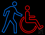 Handicapped Man Life Series Neon Sign
