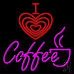 I Love Coffee Hot Neon Sign