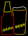 Dark Beer Bottle With Glass Neon Sign