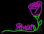 Florist With Rose Neon Sign