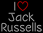 I Love Jack Russells Neon Sign