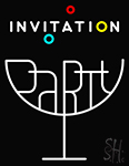 Party Invitation Neon Sign