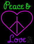 Peace And Love Neon Sign