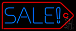 Sale With Red Border Neon Sign