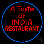 Taste Of India Restaurant Neon Sign