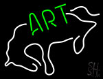 Art With Horse Neon Sign
