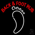 Back And Foot Rub White Foot Neon Sign