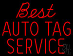 Best Auto Tag Service Neon Sign