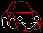 Cars Red Logo With Eyes And Smile Neon Sign