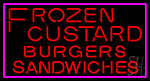 Frozen Custard Burgers Neon Sign