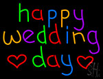 Happy Wedding Day Neon Sign