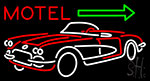Motel Arrow With Car Logo Neon Sign