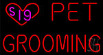 Pet Grooming With Heart Neon Sign