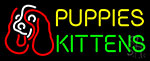 Puppies Kittens With Logo Neon Sign