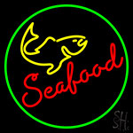 Seafood With Fish Neon Sign