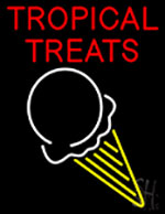 Tropical Treats Ice Cream Neon Sign