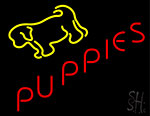Yellow Puppies Neon Sign