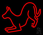 Dog Silhouette Logo Neon Sign
