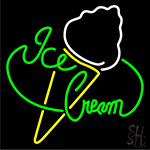 Green Ice Cream Neon Sign