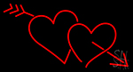 Heart With Red Arrow Neon Sign
