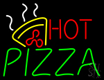 Hot Pizza With Pizza Neon Sign
