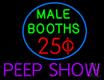 Male Booths Peep Show Neon Sign
