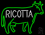 Ricotta With Cow Logo Neon Sign