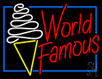 World Famous Ice Cream Neon Sign