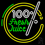 100 Percent Fresh Juice Neon Sign
