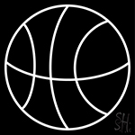Basketball Icon Logo Neon Sign
