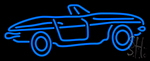 Blue Sport Car Neon Sign