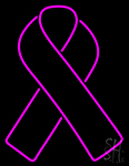 Breast Cancer Ribbon Neon Sign