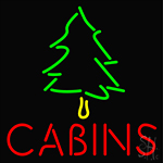 Cabins With Palm Tree Neon Sign