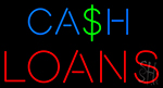 Cash Red Loans Neon Sign