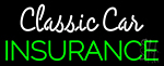 Classic Car Insurance Neon Sign