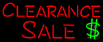 Clearance Sale With Dollar Logo Neon Sign