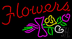 Flowers With Logo Neon Sign