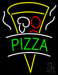 Green Pizza With Logo Neon Sign