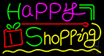 Happy Shopping Logo Neon Sign