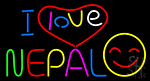 I Love Nepal Neon Sign