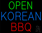 Open Korean Bbq Neon Sign