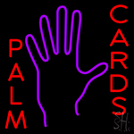Palm Card Hands Neon Sign