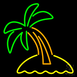 Palm Tree Logo Neon Sign