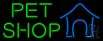 Pet Shop With Blue Logo Neon Sign