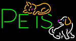 Pets With Colorful Logo Neon Sign
