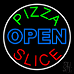 Pizza Slice Open Neon Sign