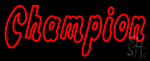 Red Champion Logo Neon Sign