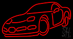 Red Racing Car Neon Sign